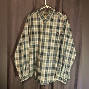 Eddie Bauer blue green flannel